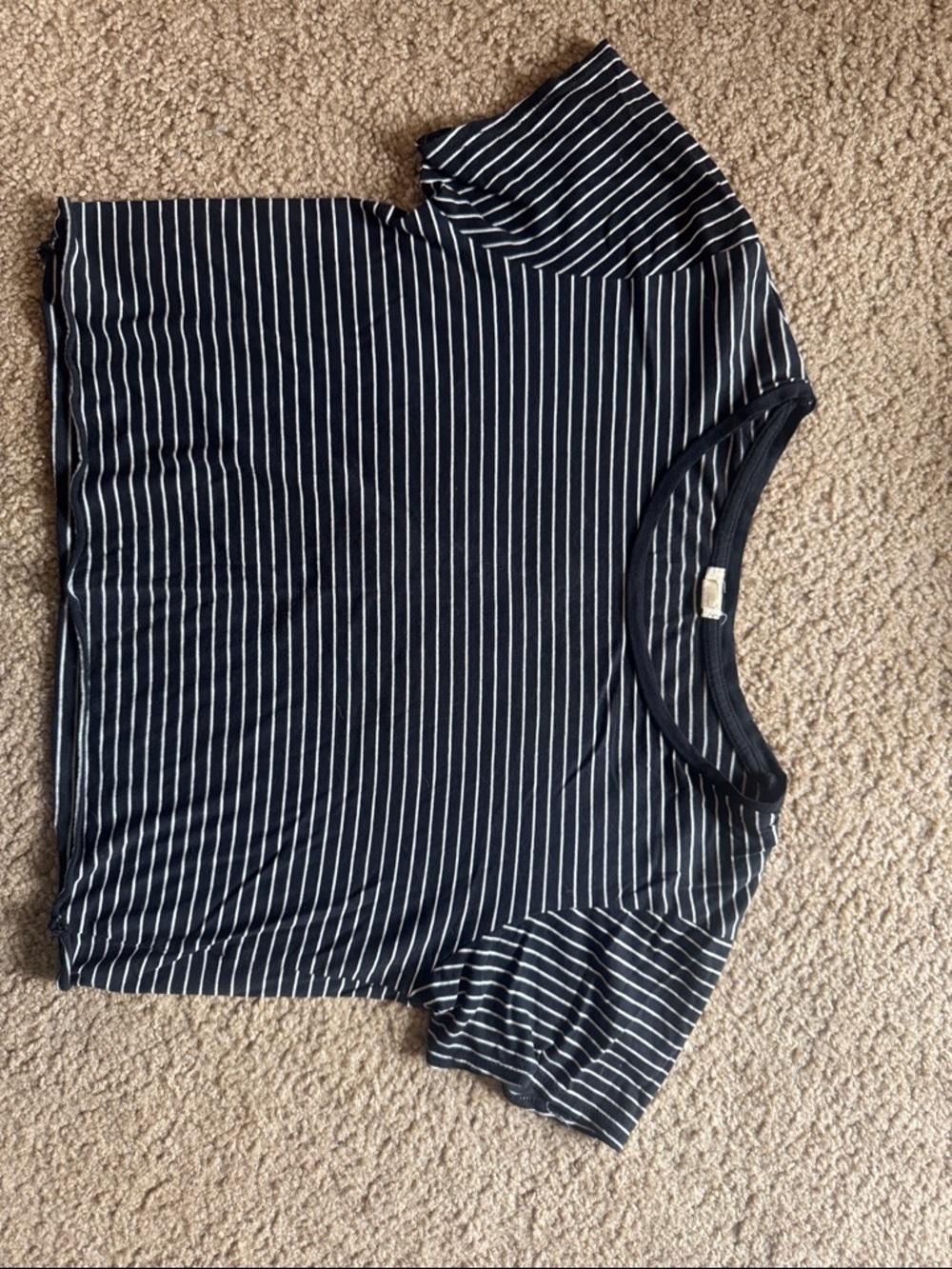 Garage Black and White Striped Tee